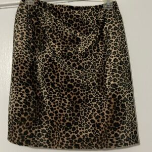 Cheetah Print Velvet Skirt